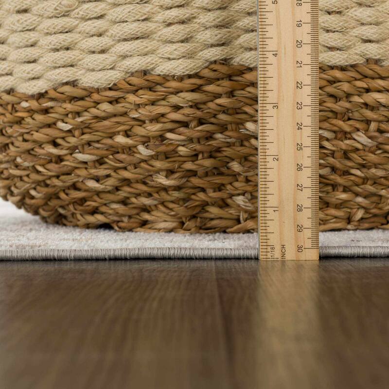 Hauteloom Azula Hallway, Kitchen Machine Washable Runner Rug - Ivory, Dark Red, Slate Blue - 2'7" x 7'3"