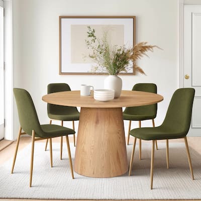 Mid-Century Solid Back Side Dining Chair (Set of 4)