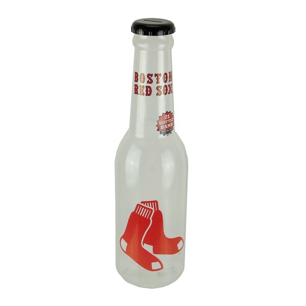 MLB Boston Red Sox Jumbo Bottle Coin Bank 21 inch Tall - 21 X 5.5 X 5.5 inches. Opens flyout.