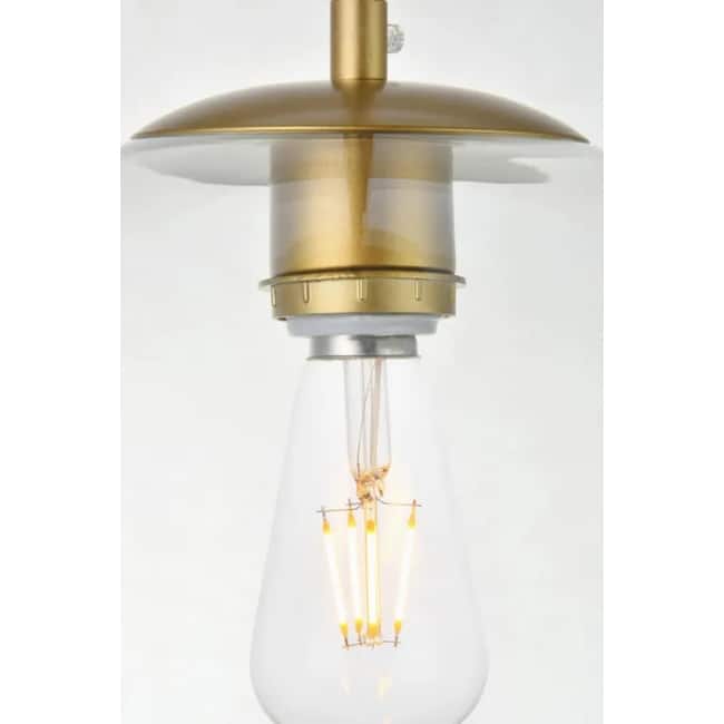Elegant Lighting Baxter Single Light 14" Wide Pendant with Clear Glass