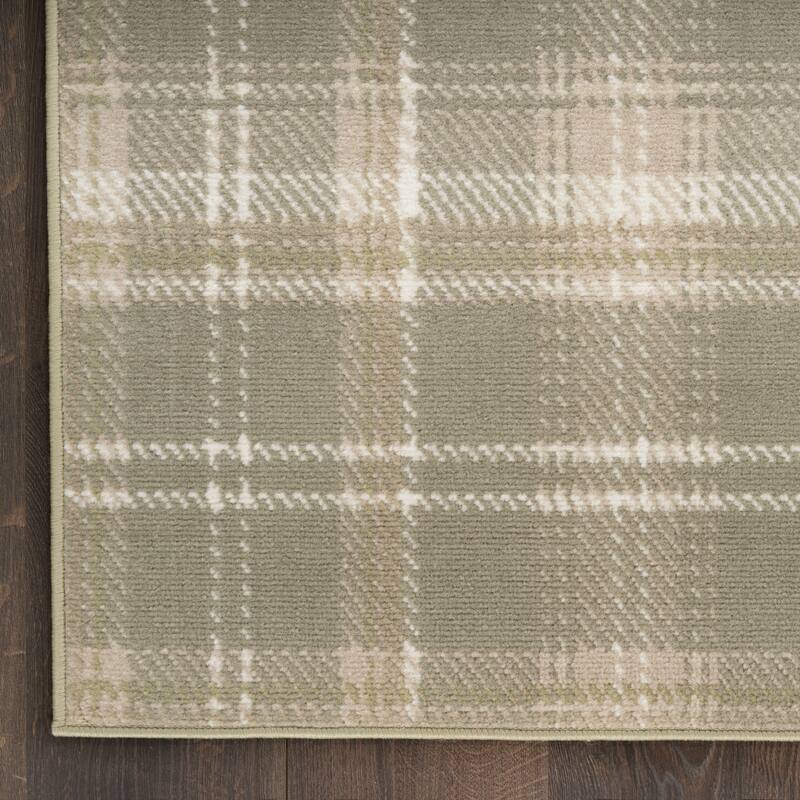 HomeRootsPlaid Cottage Rectangle Area Rug - 108' X '72' X '0.5