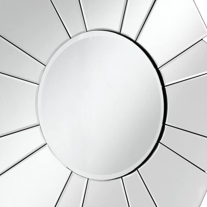 HomeRoots 33" Clear Abstract Unframed Accent Mirror - 32.7' X '32.7' X '0.7