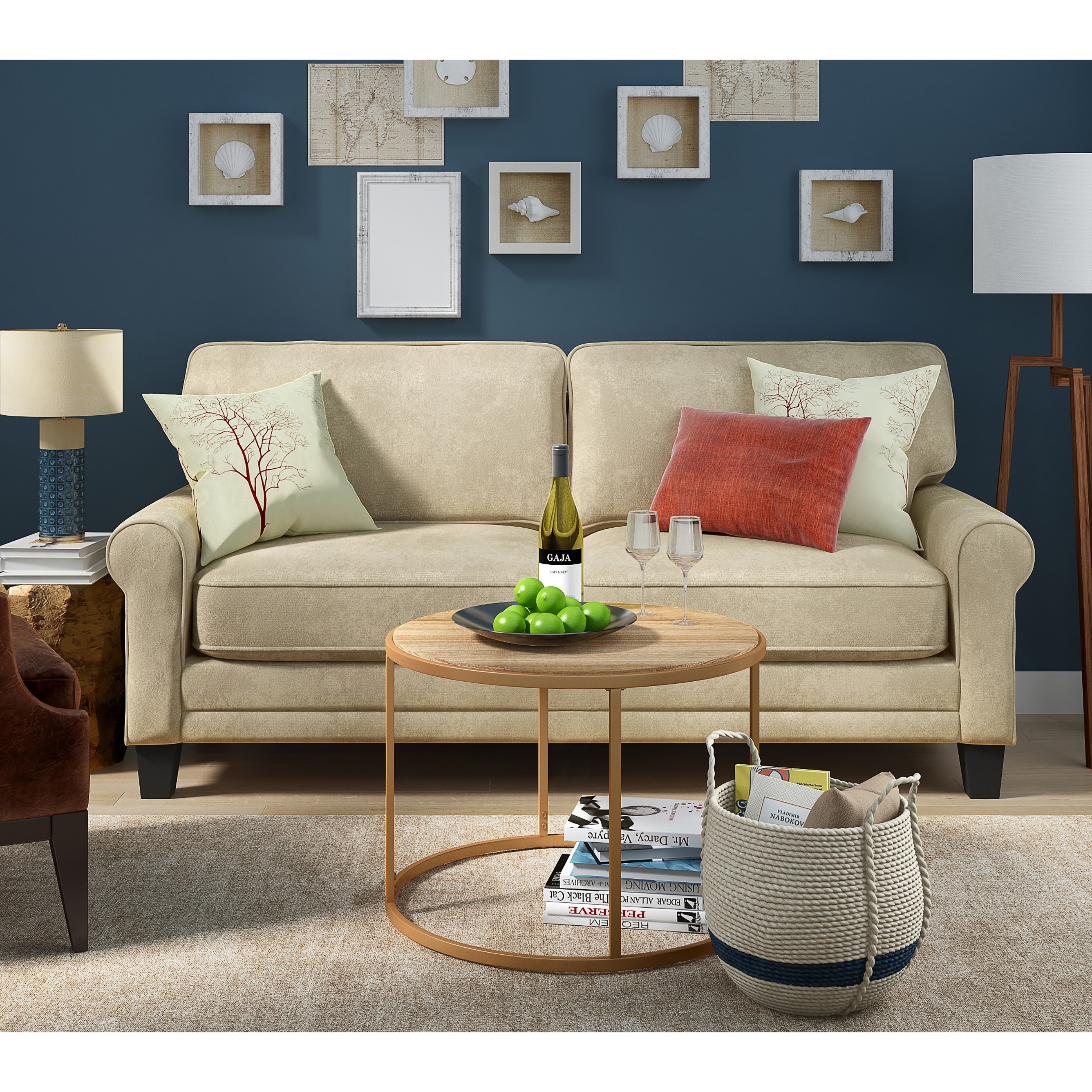 Serta Copenhagen Microfiber 73-inch Deep-seating Sofa Bed Bath