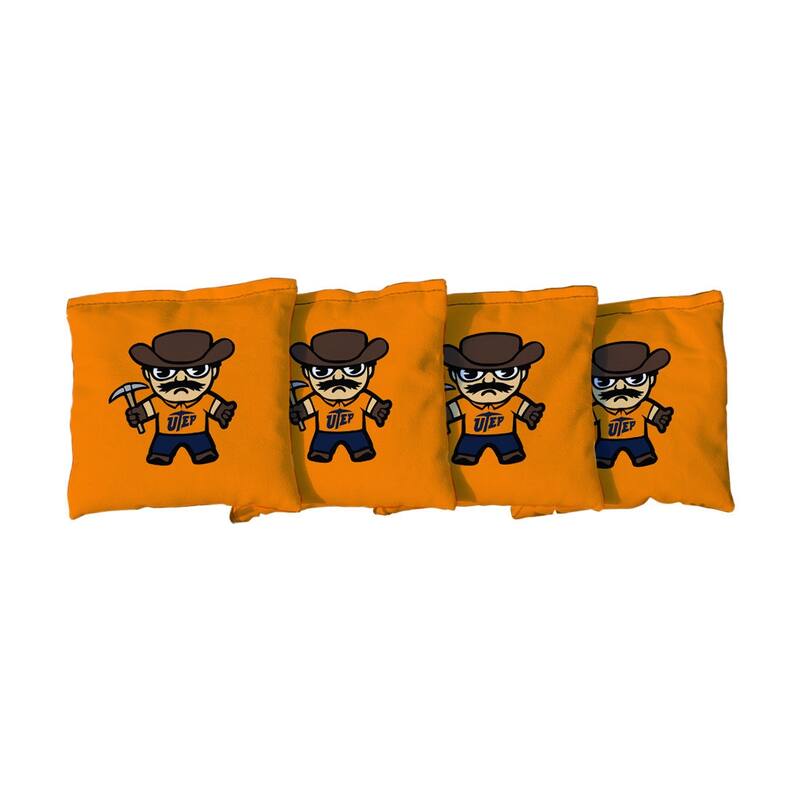 Texas El Paso Miners UTEP Tokyodachi Orange Cornhole Bags - All-Weather Resin Filled