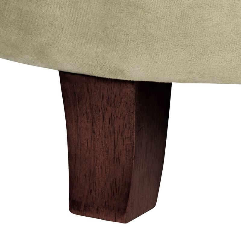 Carson Carrington Hare Round Button-tufted Storage Ottoman