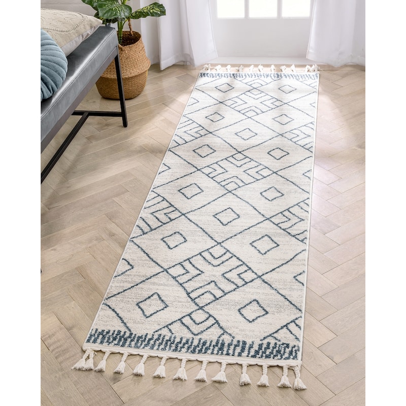 Well Woven Serenity2 Diodelly Moroccan Lattice Trellis Area Rug
