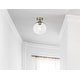 preview thumbnail 8 of 35, 1-light Flush-mount Ceiling Fixture w/ 10-in. Spherical Clear Glass Shade