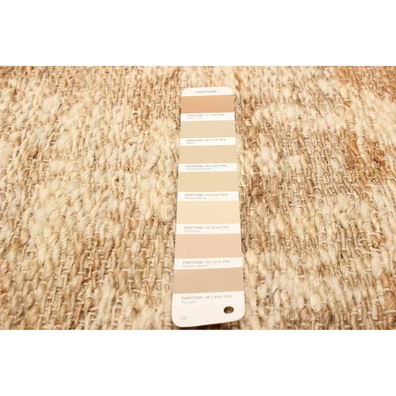 ECARPETGALLERY Flat-Weave Palas Denizli Tan Jute Kilim - 5'4 x 7'5