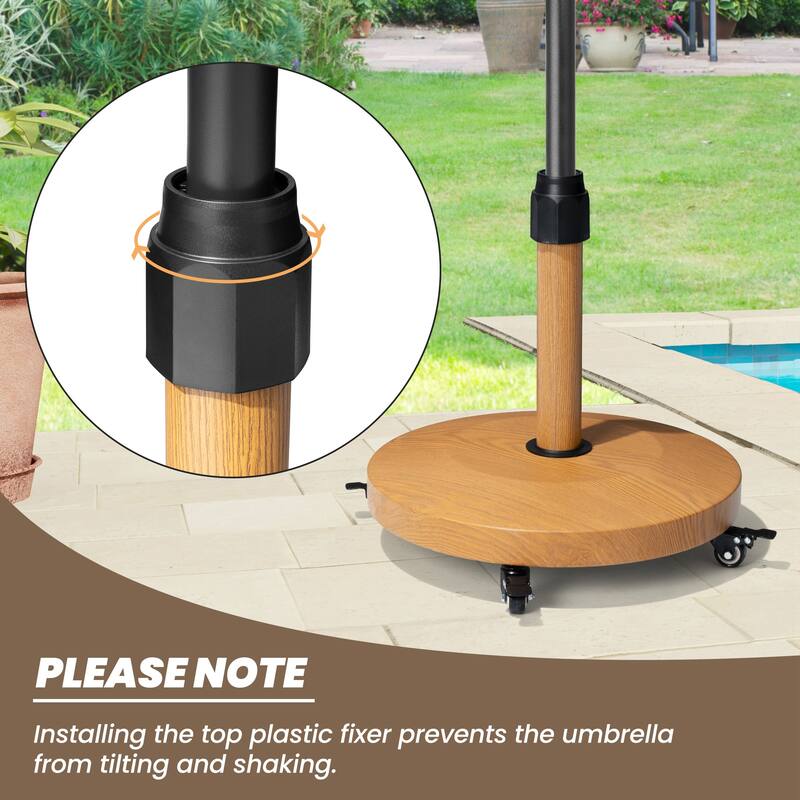 40lbs Patio Market Umbrella Base Stand with Wheels