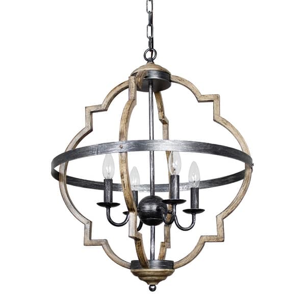 Antique Distressed Metal 4 Light Candle Style Chandelier On Sale Overstock 30564023