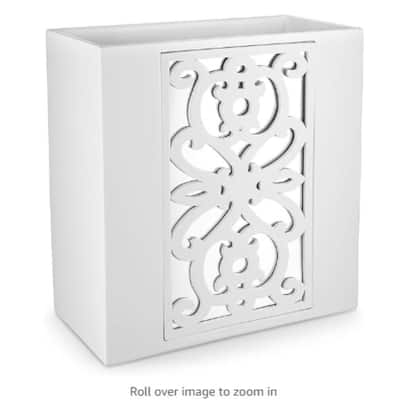 Creative Scents Mirror Janette White Bathroom Wastebasket