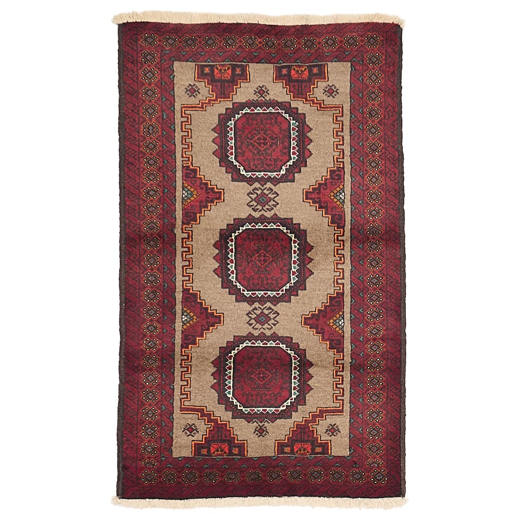 ECARPETGALLERY Hand-knotted Teimani Tan Wool Rug - 3'3 x 5'6