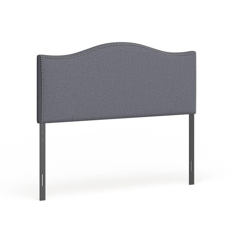 Curl Queen Nailhead Upholstered Headboard