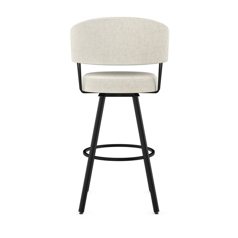 Amisco Corey Swivel Counter and Bar Stool, Upholstered with Metal Legs