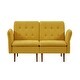 preview thumbnail 17 of 41, Modern Solid Wood Frame Tufted Sofa Bed with Adjustable Armrest