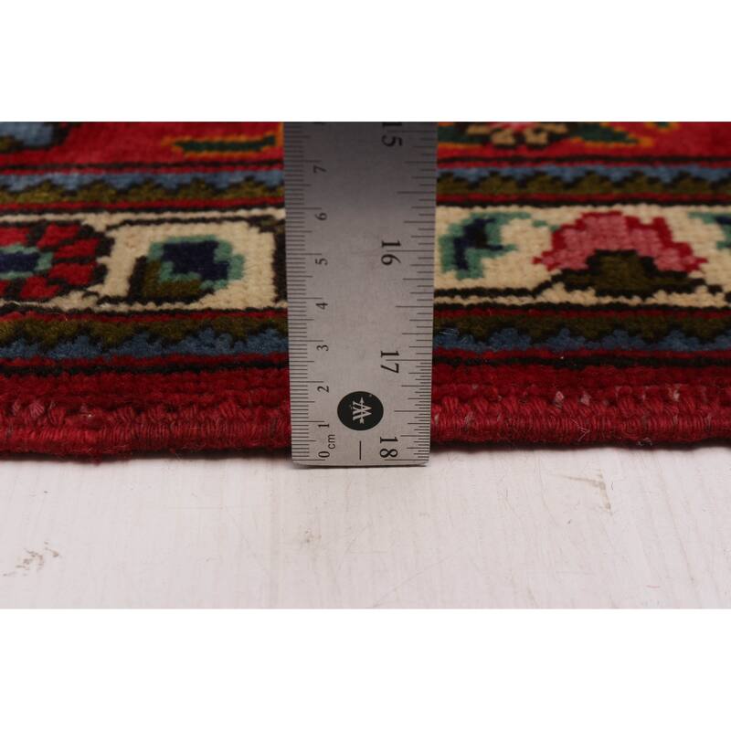 ECARPETGALLERY Hand-knotted Kayseri Red Wool Rug - 3' 4" x 9' 8"