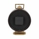 preview thumbnail 5 of 7, Sagebrook Home 9" Jansen Round Gold And Brown Desk Clock - 7" x 3" x 9"