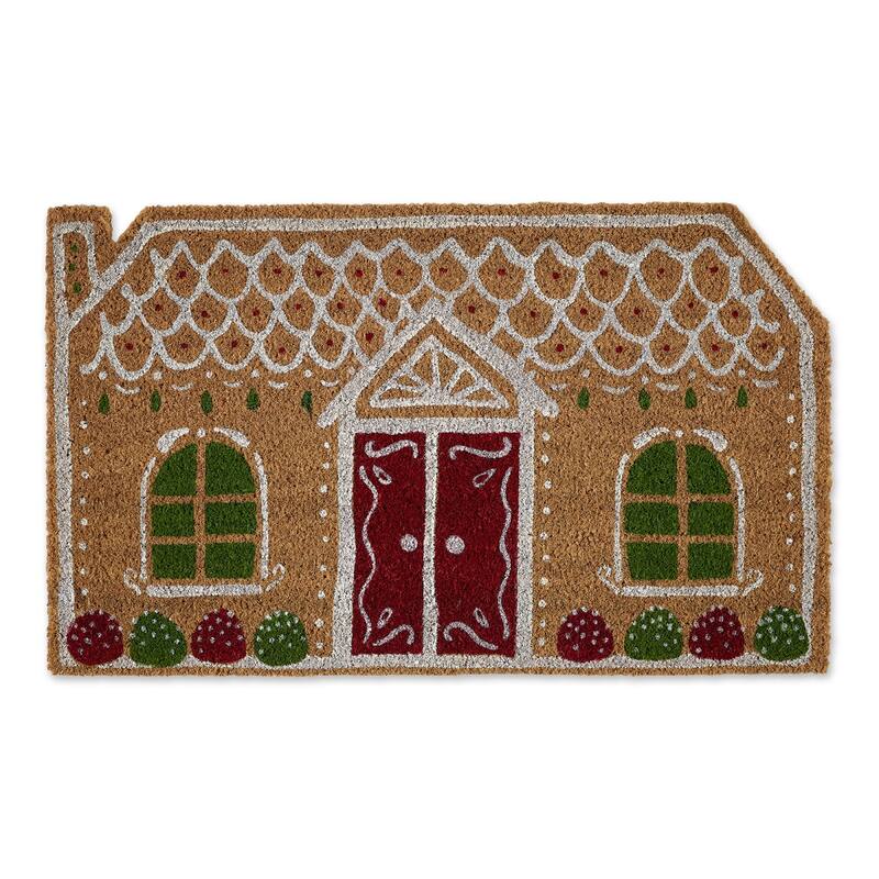 Gingerbread House Christmas DoorMat - 18" x 30"