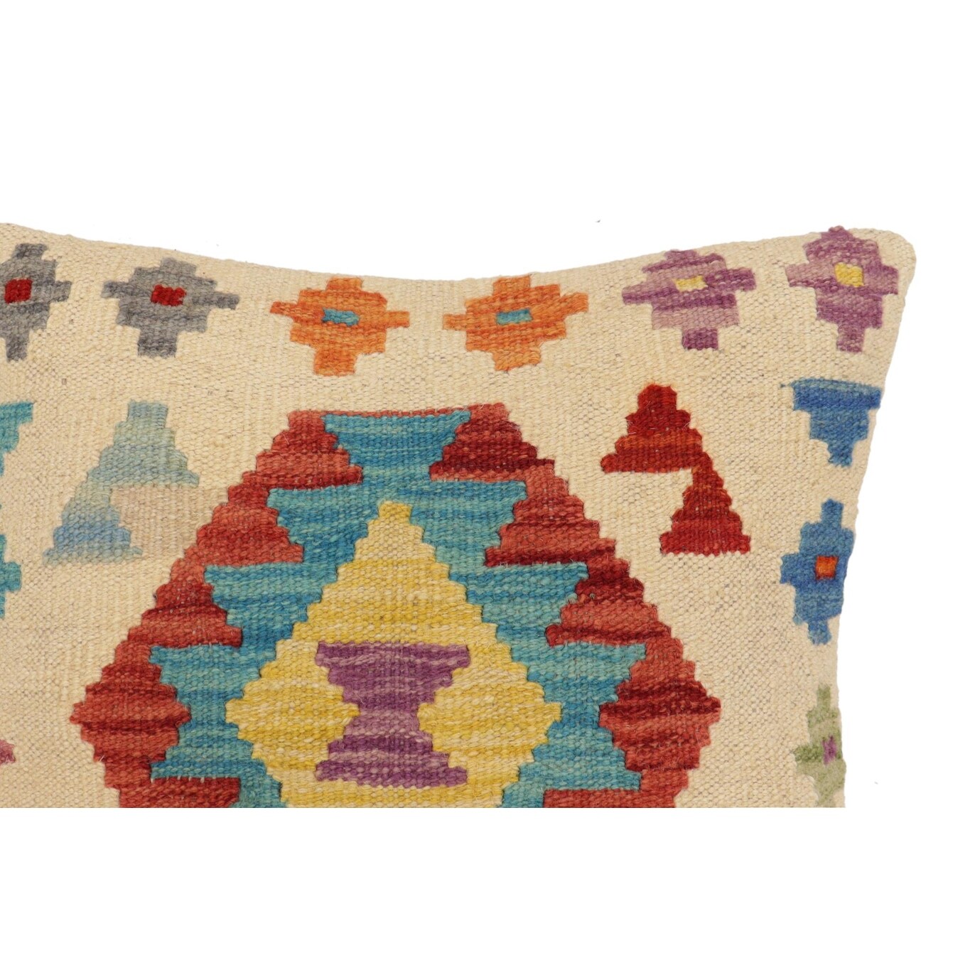 Boho Chic Cross Turkish Hand-Woven Kilim Pillow - 18'' x 18'' - Bed Bath &  Beyond - 36630416