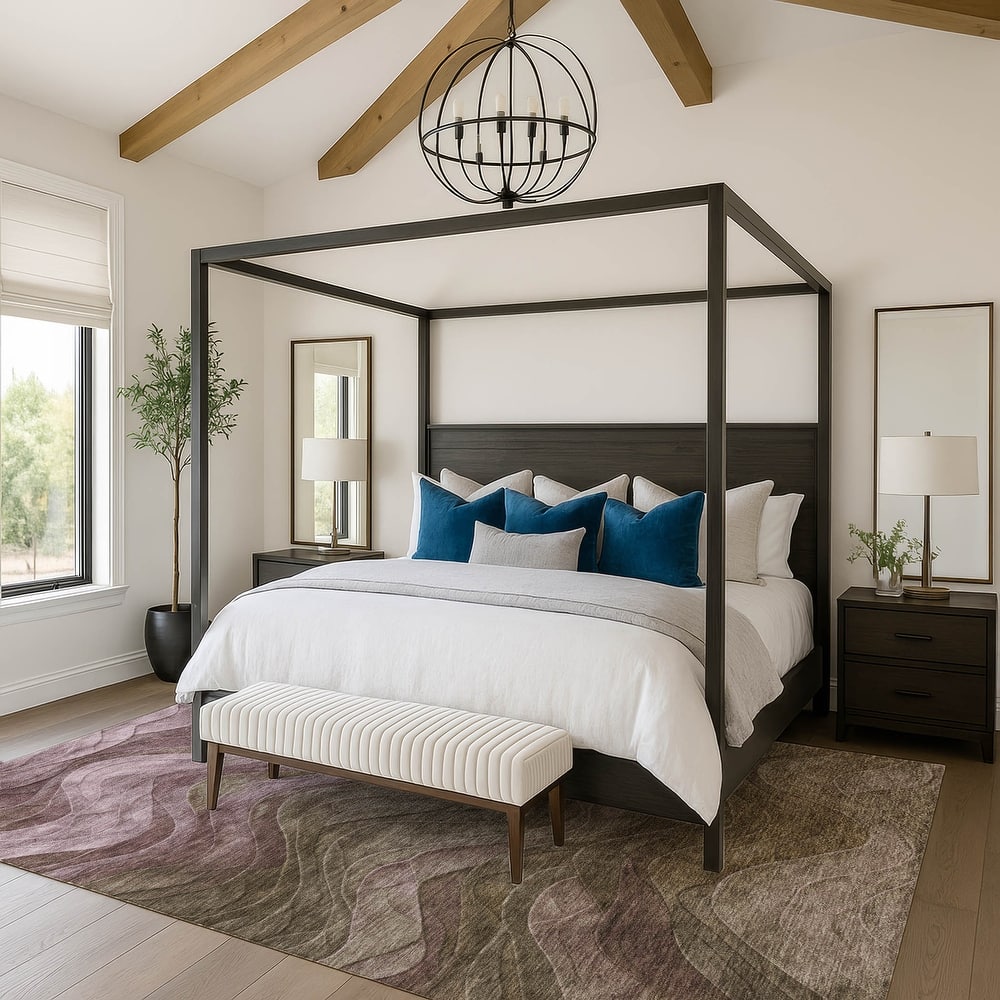 Premium Washable Super Soft Modern Waves Mayfield Rug