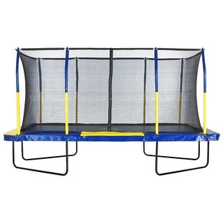 Machrus Upper Bounce 9' X 15' Gymnastics Style; Rectangular Trampoline Set with Premium Top-Ring Enclosure System
