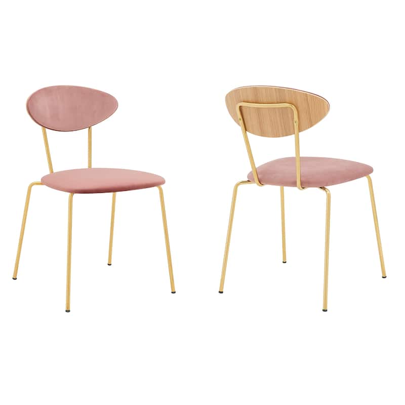 Neo Retro Velvet Dining Side Chairs - Set of 2