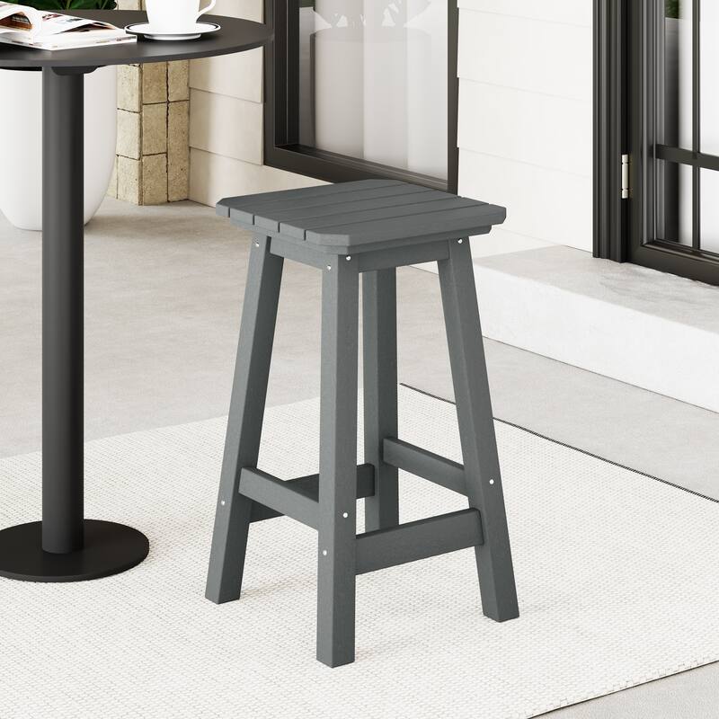 Laguna Hdpe All Weather Outdoor Patio 24" Square Counter Stool