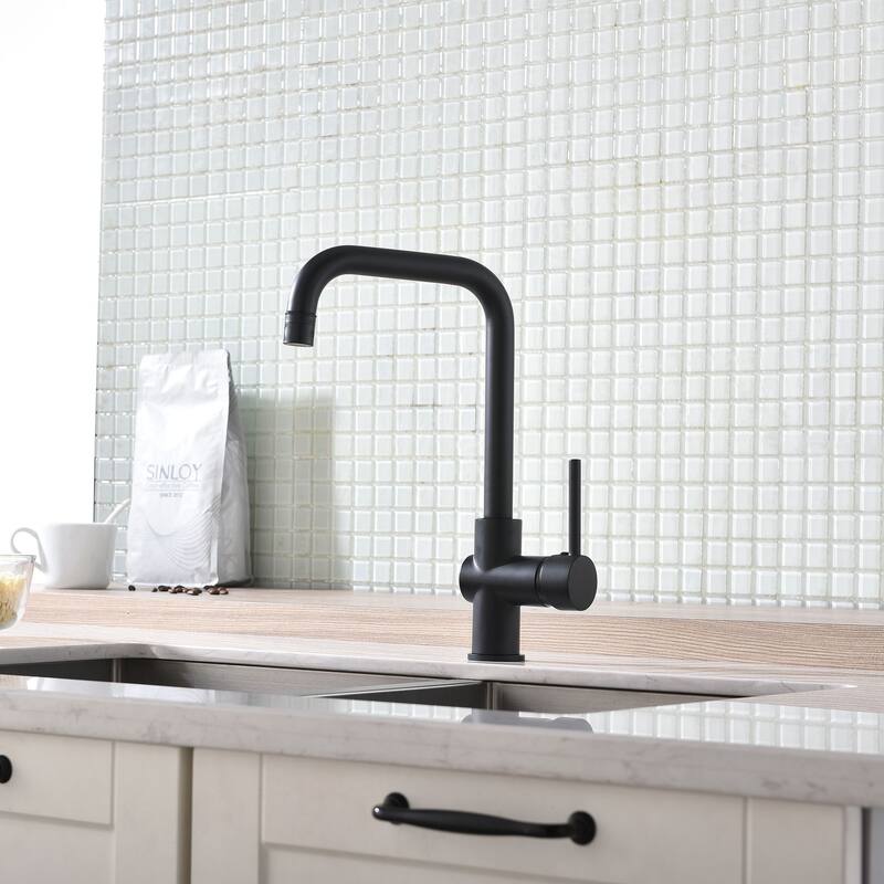 Matte Black Single Handle Kitchen Faucet