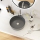 preview thumbnail 35 of 36, BNK 16 inch White Ceramic Circular Vessel Bathroom Sink