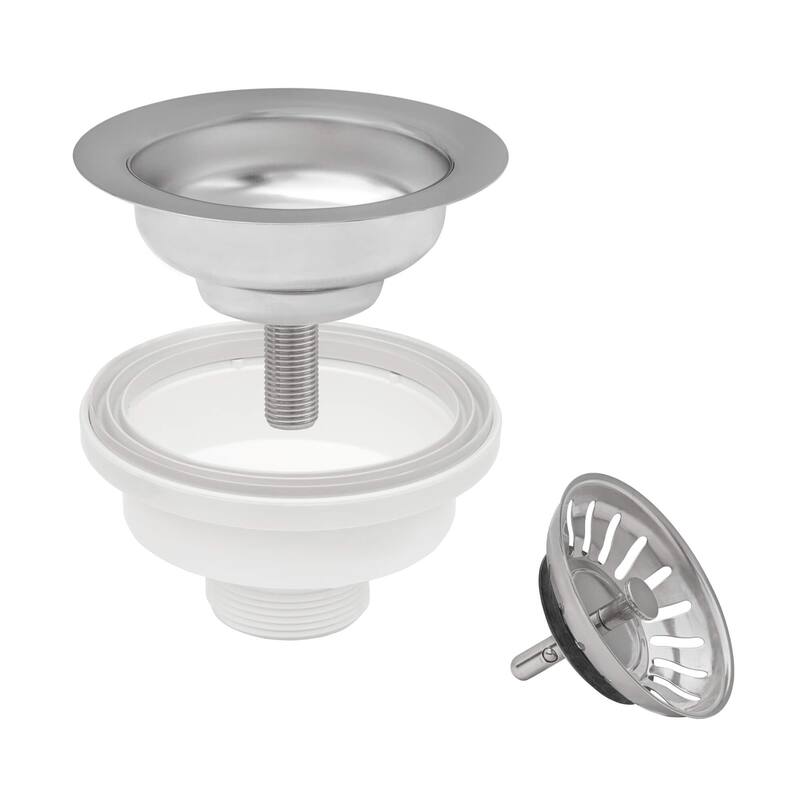 Ruvati Kitchen Sink Basket Strainer Drain Assembly - Stainless Steel - RVA1038ST