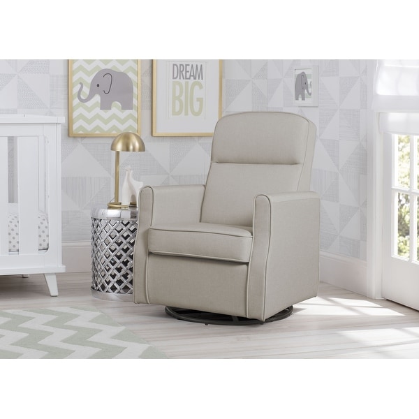 delta children clair slim nursery glider swivel rocker chair