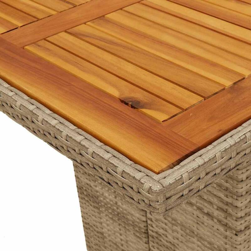 vidaXL Garden Dining 7/9 pcs poly rattan - 74.8 x 31.5 x 29.1