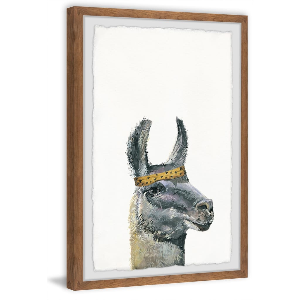Llama Bandana III Framed Wall Art, Elegant Home Touch - Sophisticated Artwork for Refined Décor