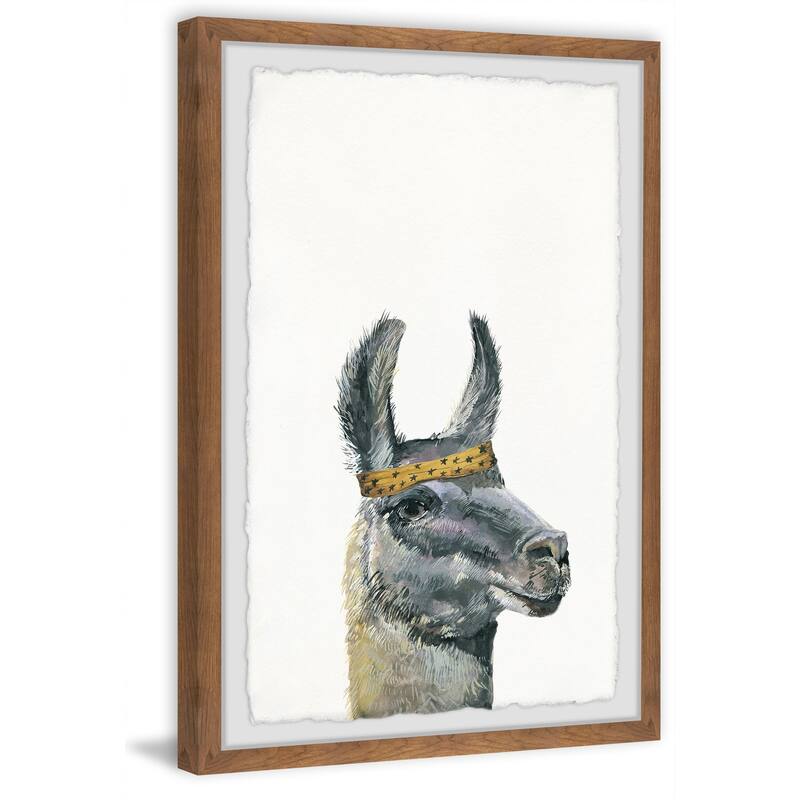 Llama Bandana III Framed Wall Art, Elegant Home Touch - Sophisticated Artwork for Refined Décor