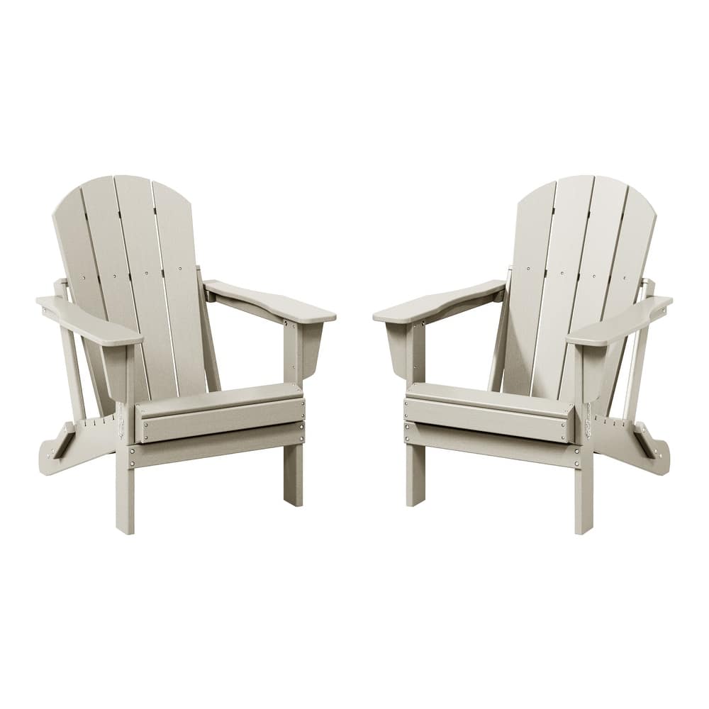 Laguna Weather Resistant Outdoor Patio Folding Adirondack Chairs (Set of 2)