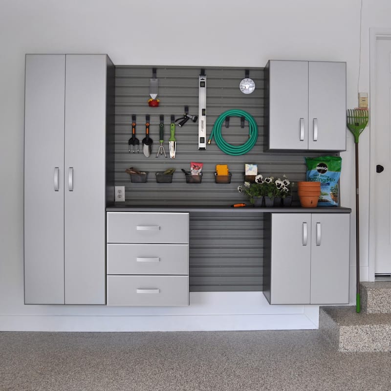 Flow Wall 5pc PVC Indoor Modern Cabinet Shelf Kit