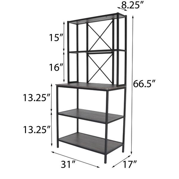 Zenvida Baker's Rack Industrial Kitchen Storage Microwave Stand Utility