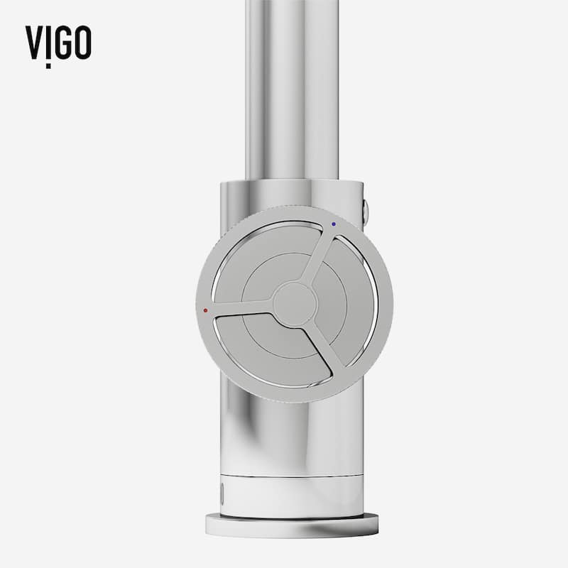 VIGO Cass Industrial 14" H Single Handle Kitchen Bar Faucet