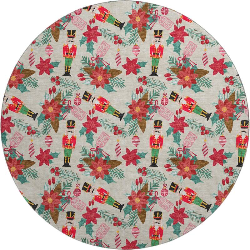Premium Washable Super Soft Holiday Nutcracker Mayfield Rug