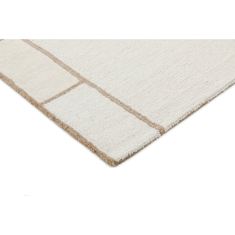 Terra by Obeetee Mid-Century Epure Neutral Rug - Lavender/Ivory - 7'9" x 9'9"