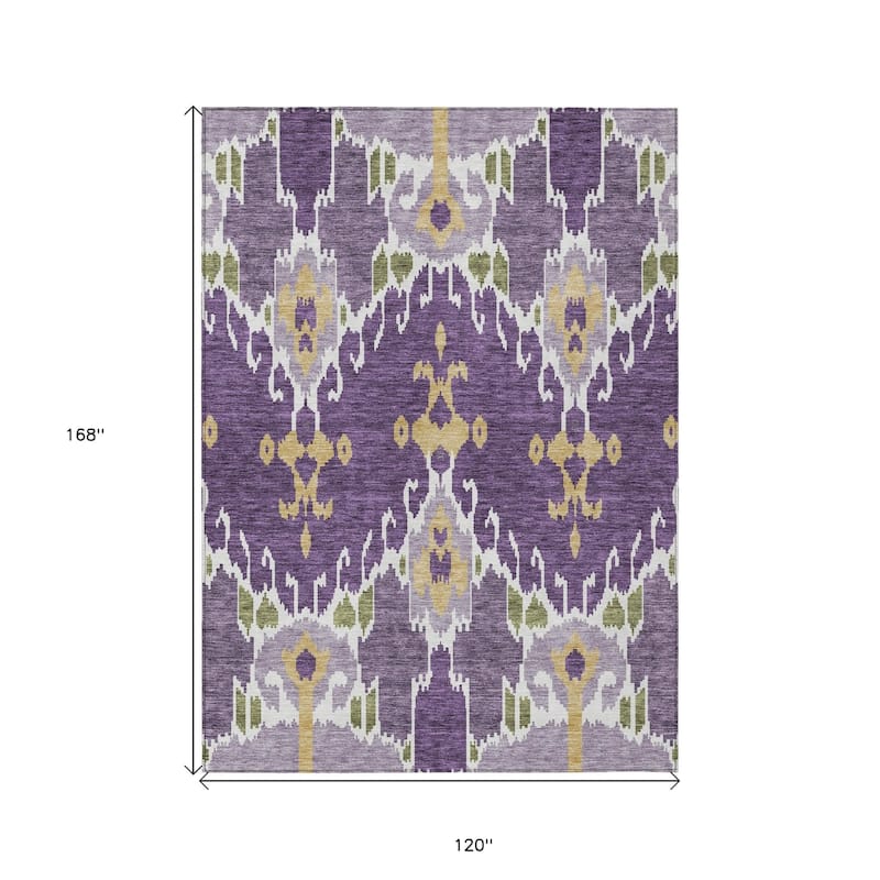 HomeRoots Ikat Transitional Rectangle Outdoor Rug