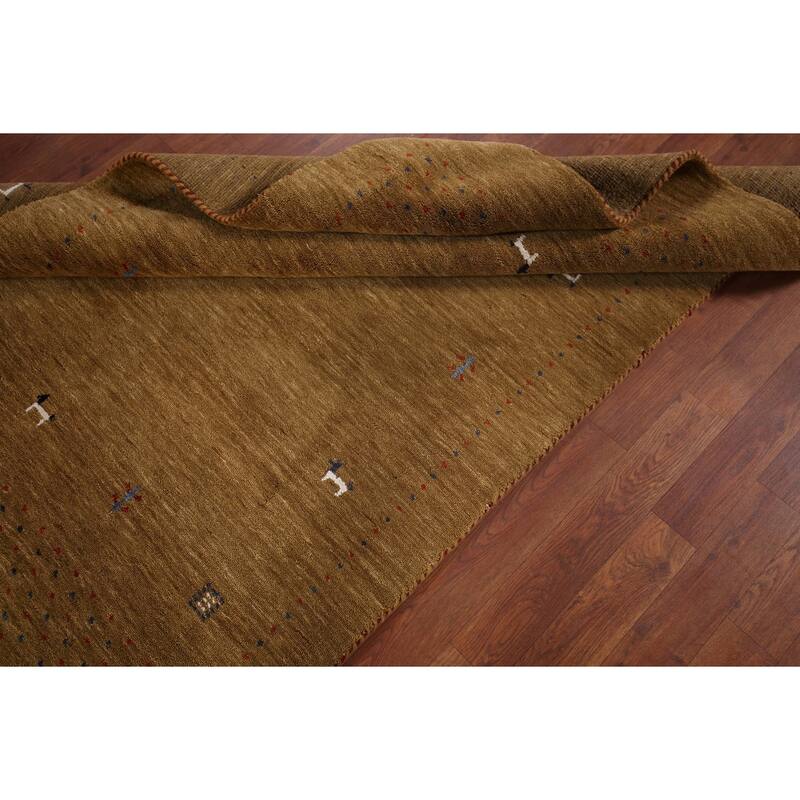 Little Animals Design Gabbeh Accent Rug Hand-Knotted Wool Carpet - 3'11"x 5'10"