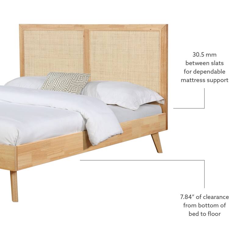 Adlephi Natural Cane Queen Bed