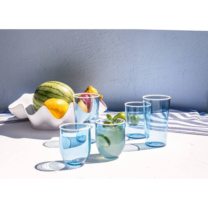 Abode Homewares Contrast Acrylic Drinking Glass - Set of 6