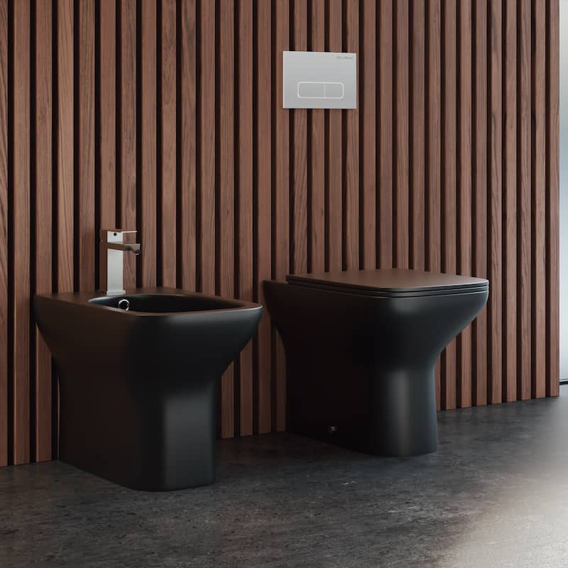 Charme Bidet In Matte Black - 21.65" x 14.2" 16.15"