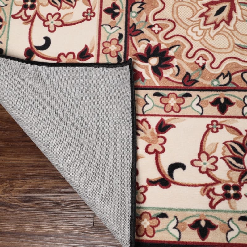 Superior Chatou Floral Medallion Washable Indoor Runner or Area Rug