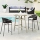 preview thumbnail 10 of 111, Polytrends Laguna Hdpe All Weather Outdoor Patio 35" Round Bar Table Sand
