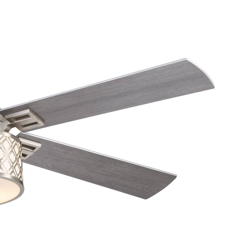52" Reversible 5-Blade Caged Ceiling Fan with Light and Remote