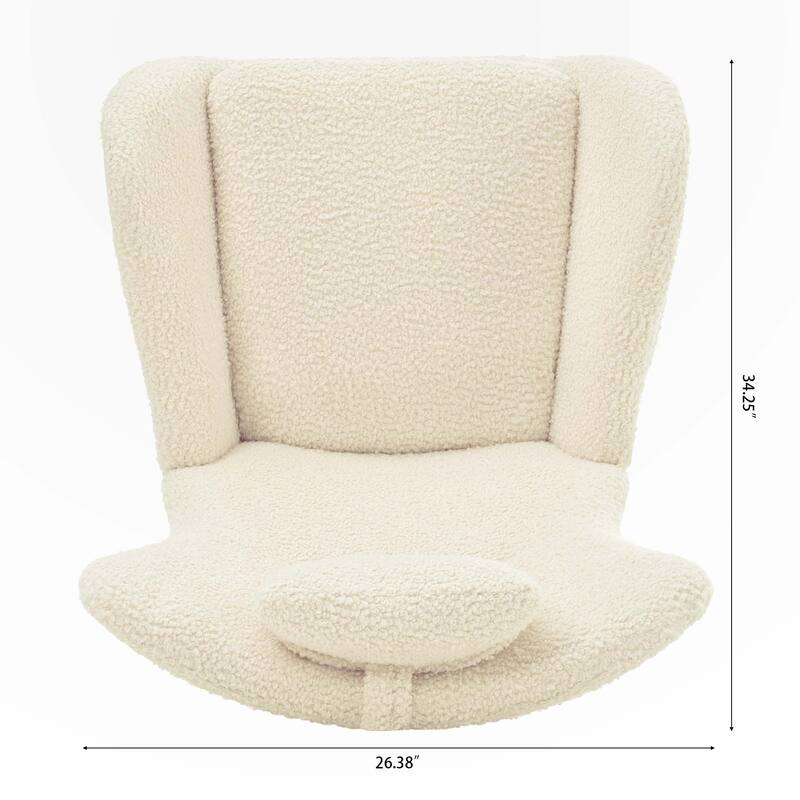 Teddy Rocker Glider Chair with High Backrest and Adjustable Headrest