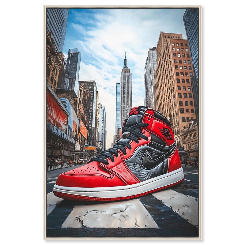 Sneaker of New York Canvas by Art Remedy - 36" x 54" - Silver
